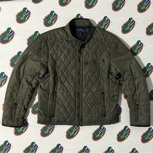 Mens Polo Ralph Lauren Moto Cafe Racer Puffer Motorcycle Racing Jacket Size XL